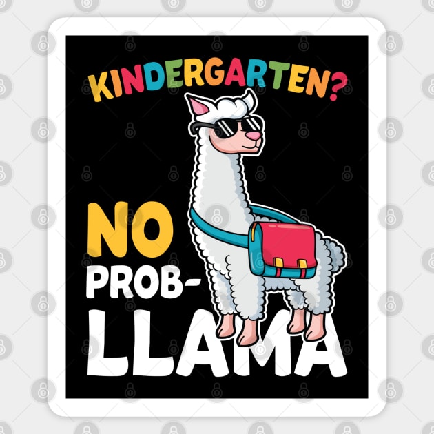 Kindergarten No Prob Llama Alpaca Funny Back To School Gift Sticker by HCMGift